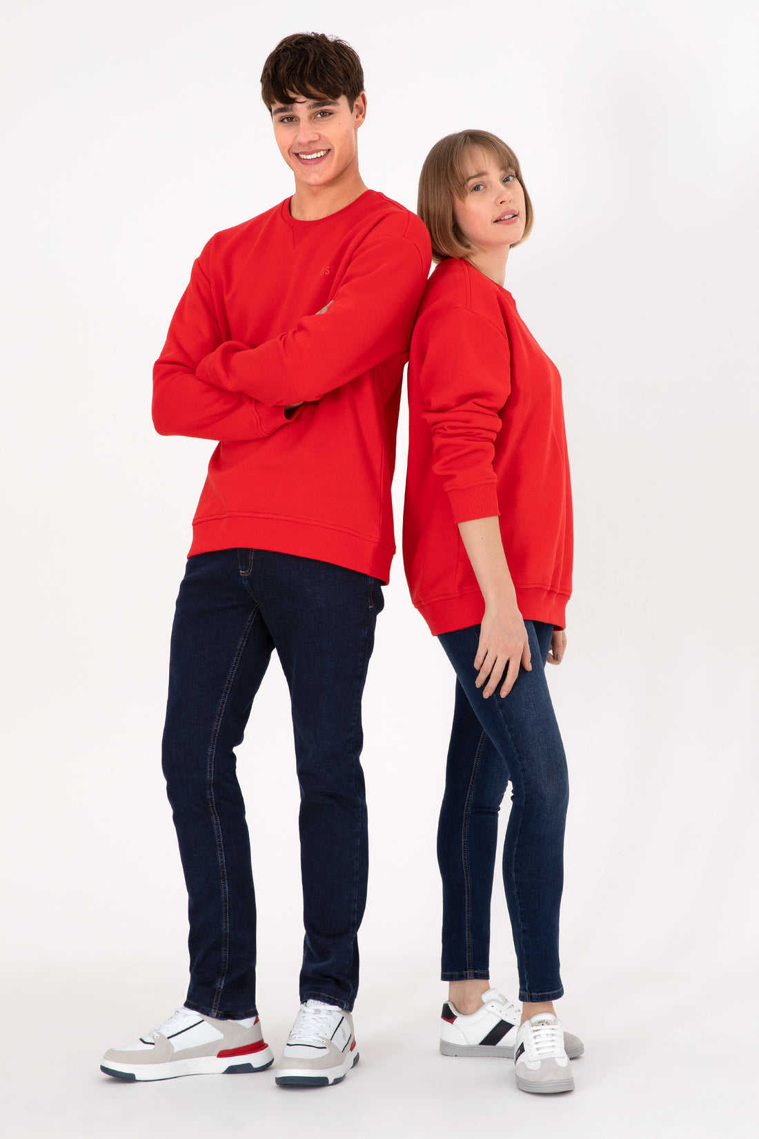 Men's Red Basic Sweatshirt