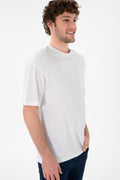 Men's Comfort Fit Crew Neck White T-Shirt