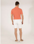 Ecru Slim Fit Jeans Shorts