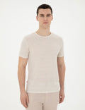 Beige Slim Fit Basic T-Shirt