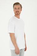 Men's Comfort Fit Crew Neck White T-Shirt