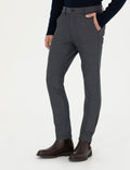 Navy Blue Slim Fit Canvas Pants