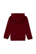 Girls' Burgundy Zipper Basic Sweatshirt
