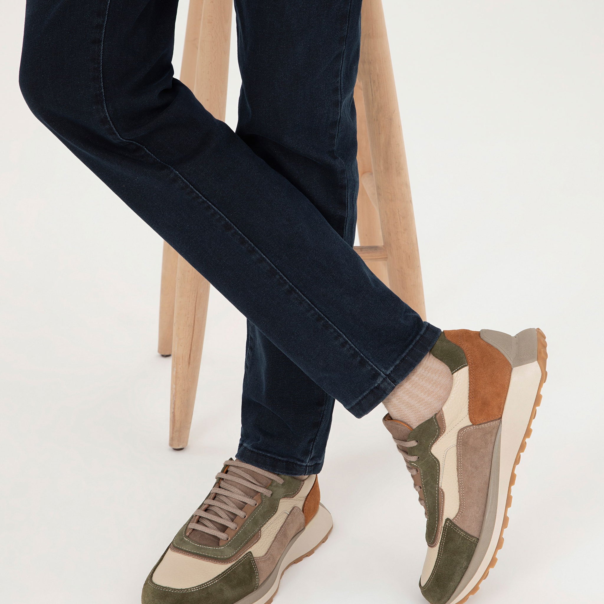 Beige 100% Leather Casual Shoes