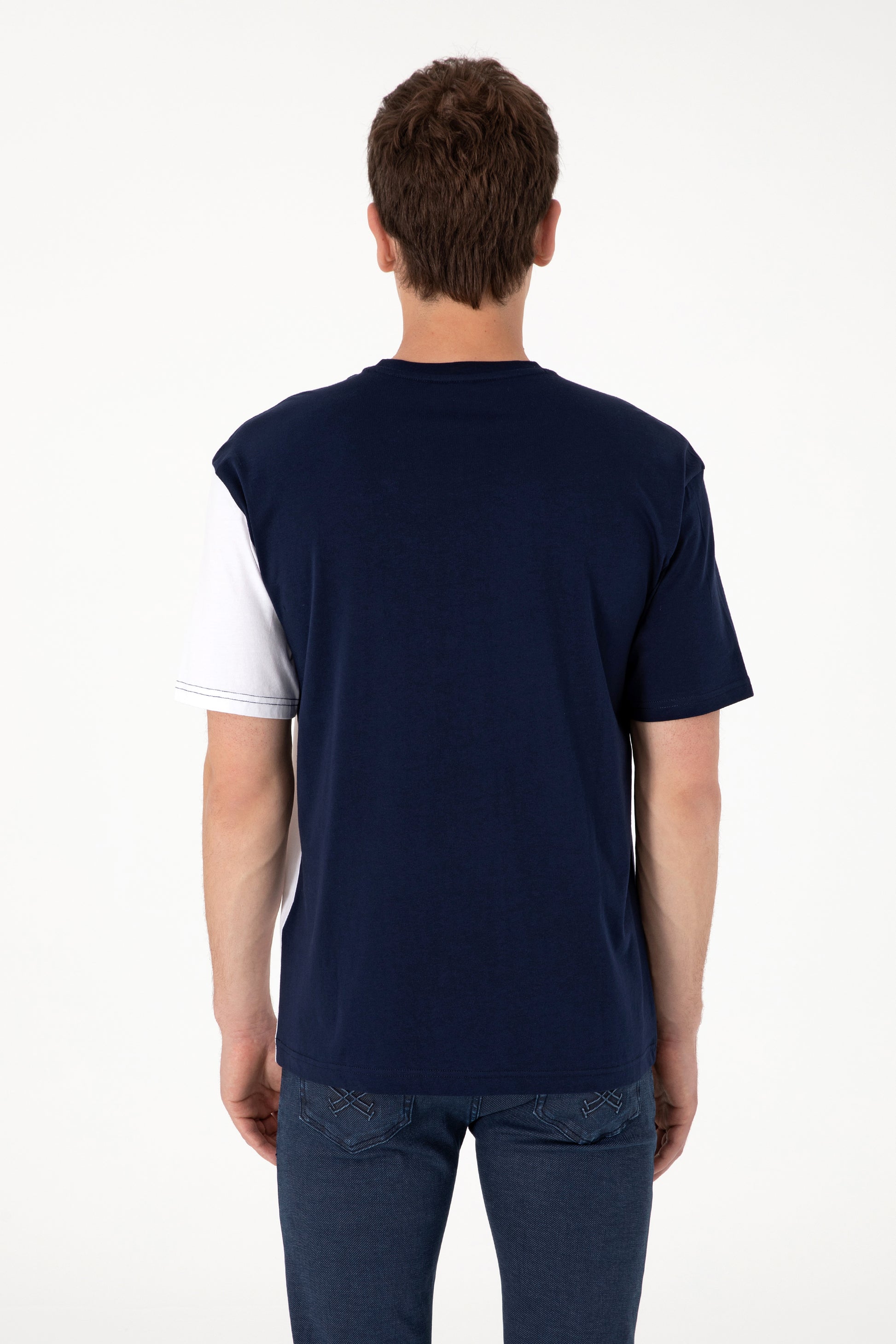 Men's Comfort Fit Crew Neck Navy T-Shirt