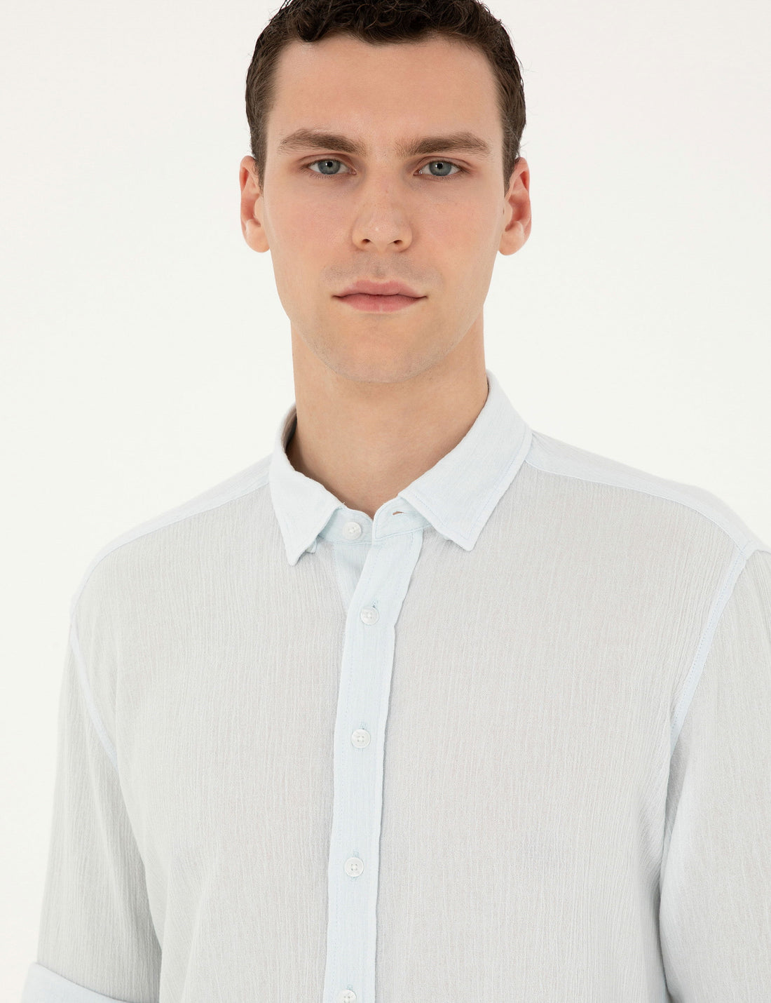 Light Blue Regular Fit Long Sleeve Shirt