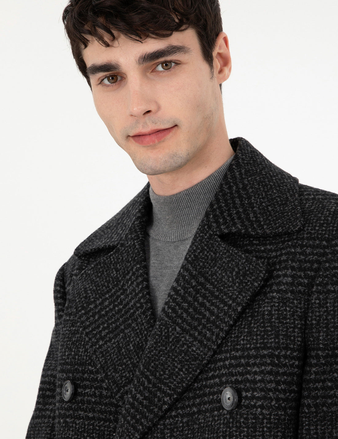 Smoked Slim Fit Cashmere Coat