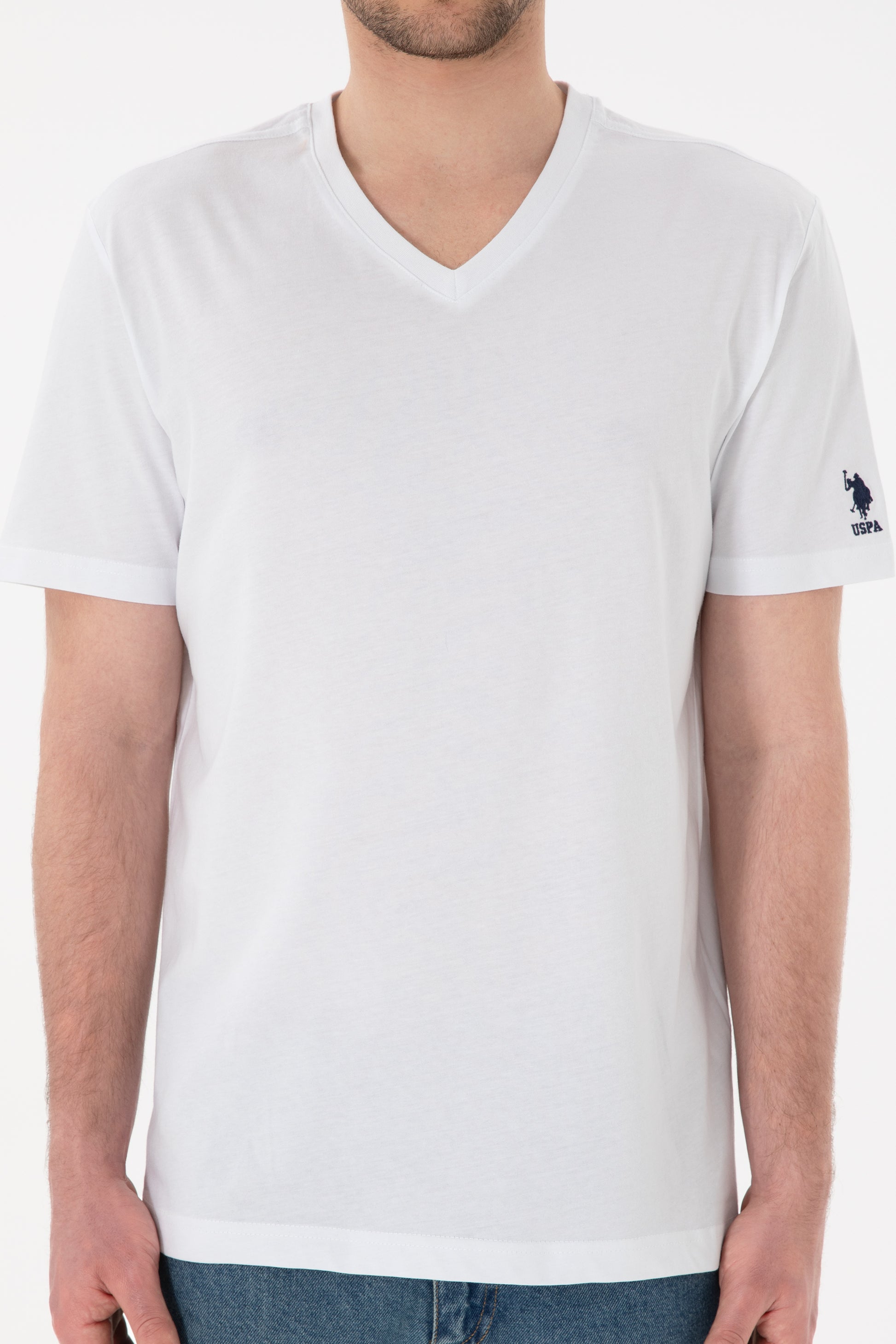 Men's Regular Fit V-Neck Anthracite Basic T-Shirt