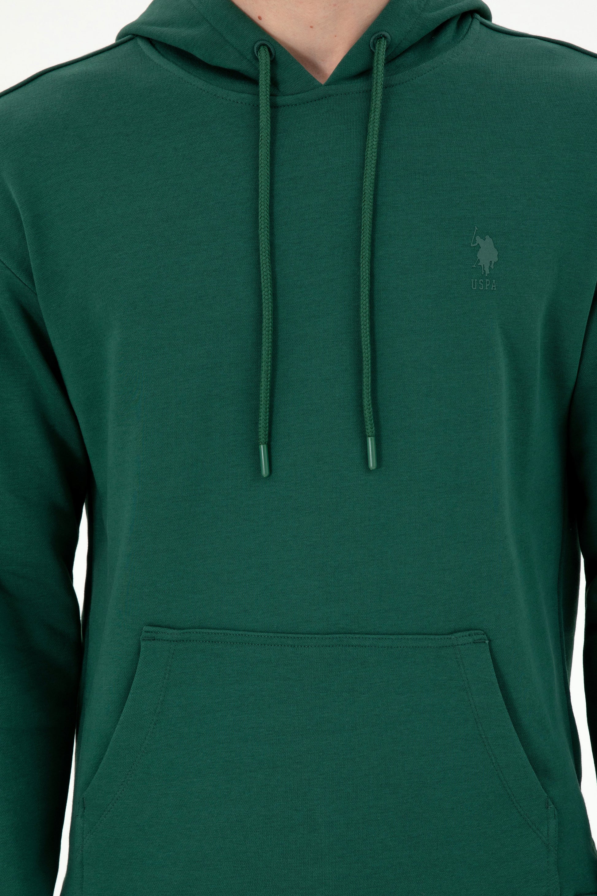 Men's Dark Green Basic Sweatshirt