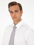 White Slim Fit Long Sleeve Basic Shirt