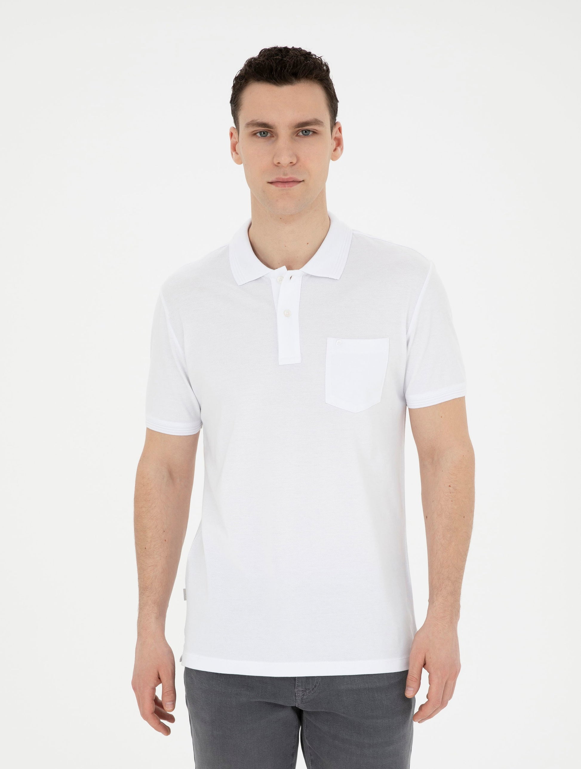 White Regular Fit Basic T-Shirt