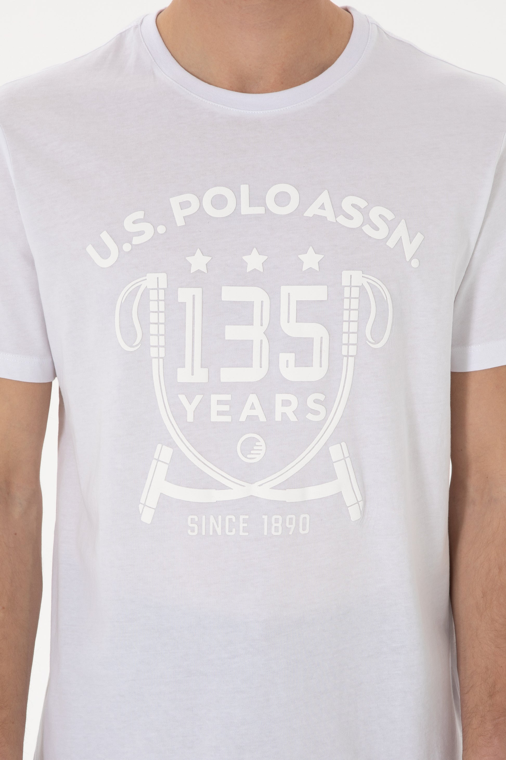 Men's Regular Fit Crew Neck White T-Shirt