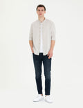 Light Brown Regular Fit Long Sleeve Shirt