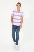 Men's Violet Polo Neck T-Shirt