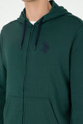 Men's Dark Green Knitted Cardigan