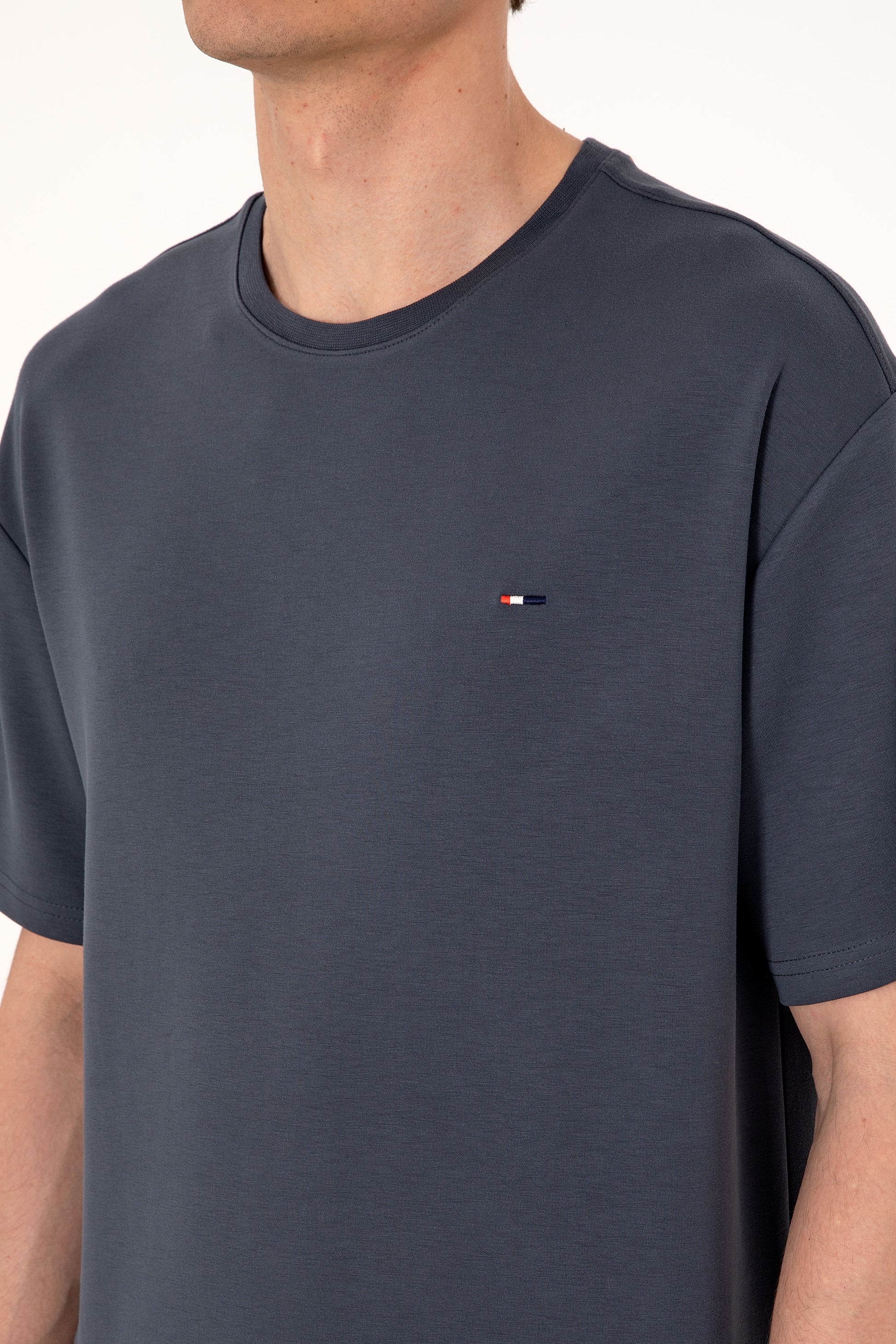 Men's Comfort Fit Crew Neck Anthracite T-Shirt