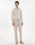 Khaki Regular Fit Long Sleeve Shirt