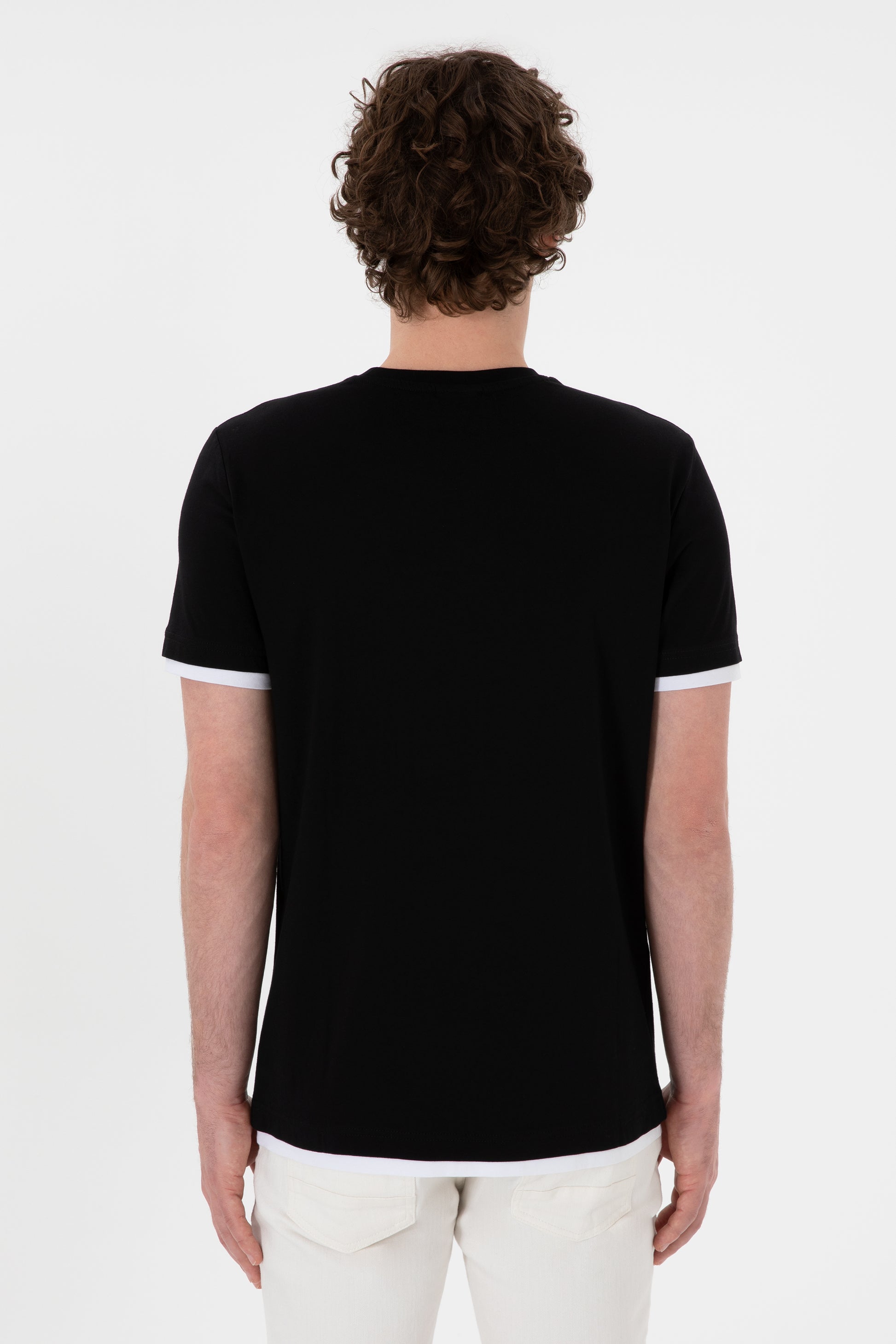 Men's Regular Fit Crew Neck Black T-Shirt