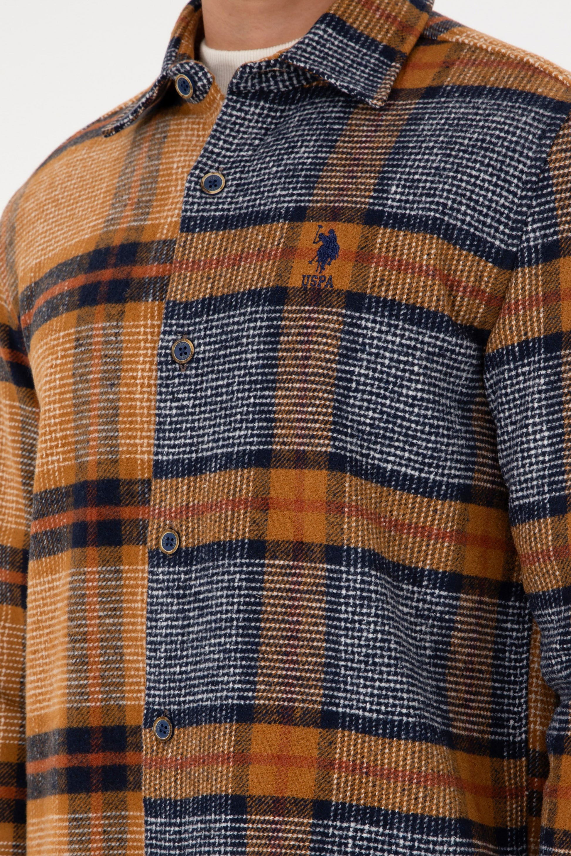 Men's Navy Blue Long Sleeve Shirt
