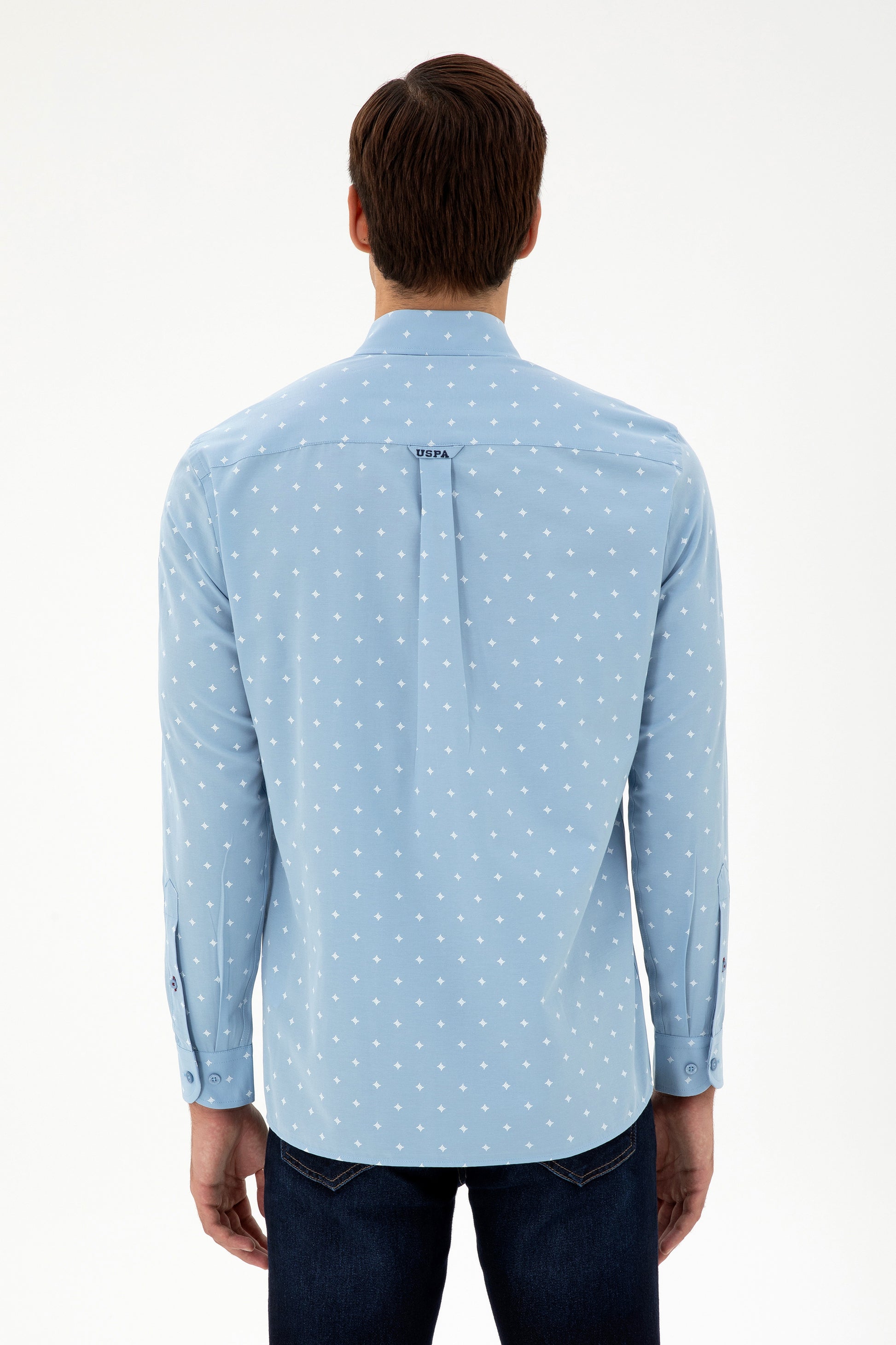 Men's Light Blue Long Sleeve Shirt