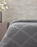 Fiona Cotton Waffle Double Pique Dark Grey