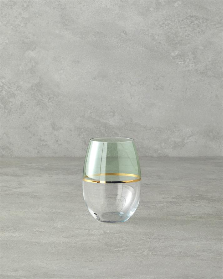 Fiore Glass 4 Cup 300 ml Light Green