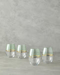 Fiore Glass 4 Cup 300 ml Light Green