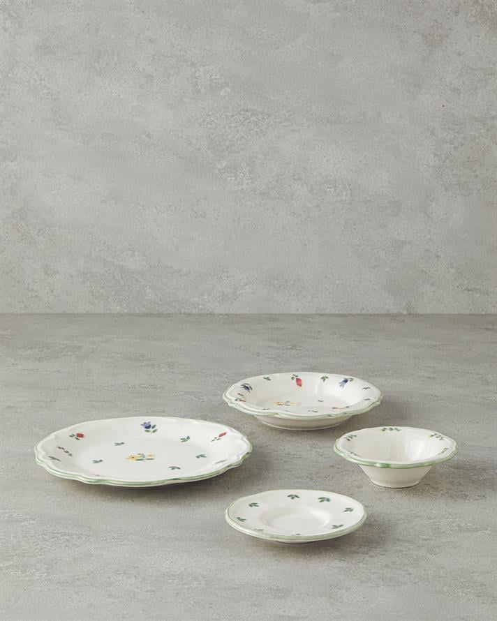 Fiorellino Porcelain 8 Pieces 2 Seater Breakfast Set Green-Yellow-Pink-Blue