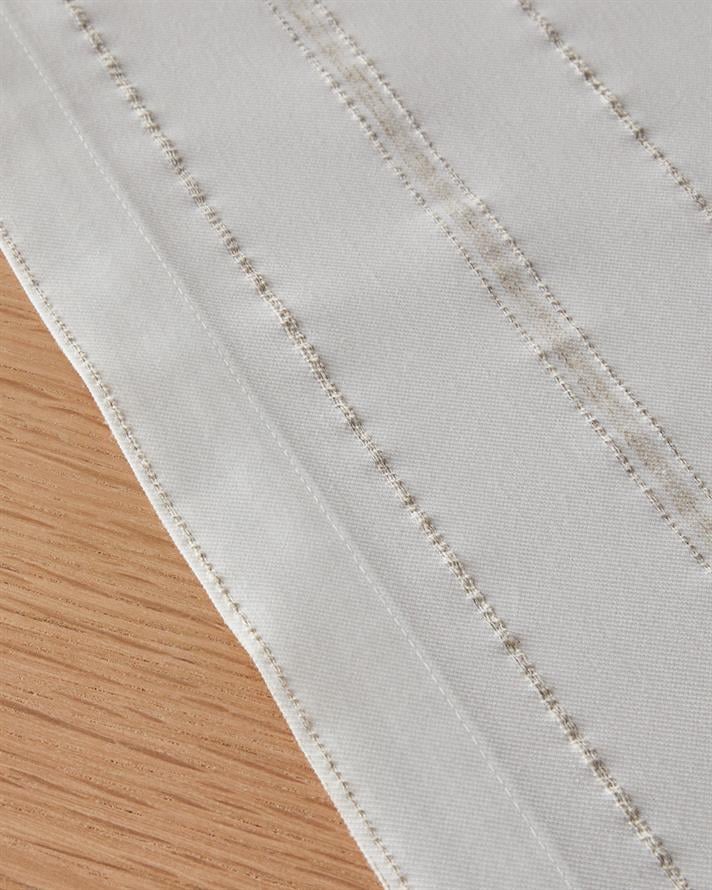Flossy Polyester Runner 40x140 cm White - Beige