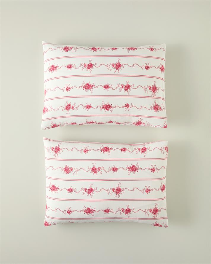 Flower Line 2 Piece Pillowcase Pink