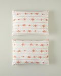 Flower Line 2 Piece Pillowcase Orange