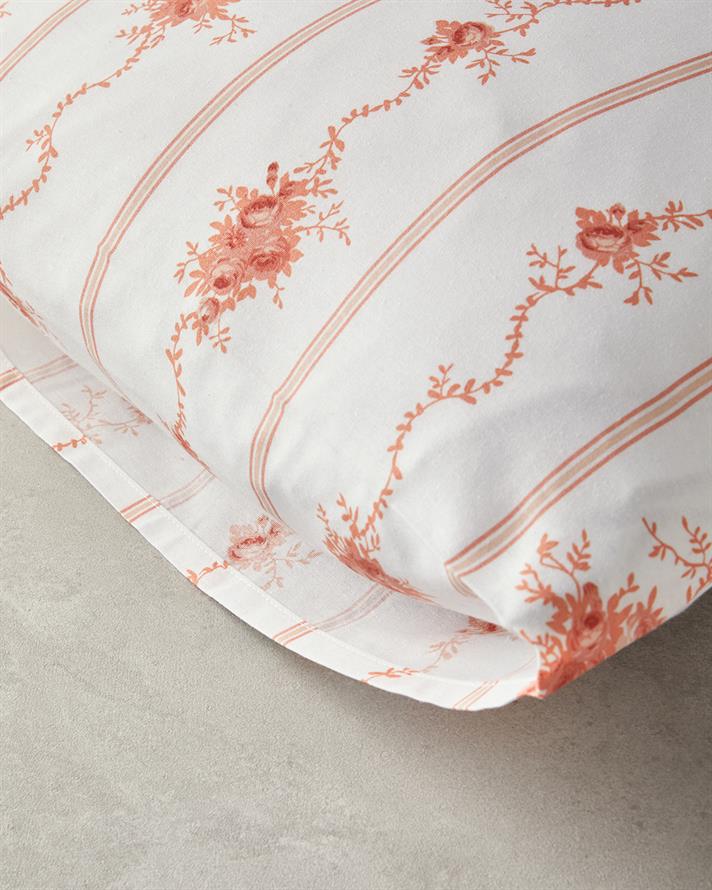 Flower Line 2 Piece Pillowcase Orange