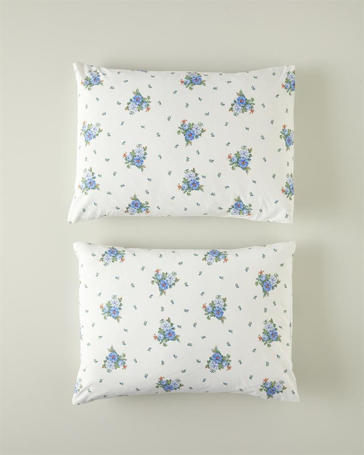 Fragrant Flowers 2 Piece Pillowcase Blue