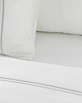 Freya Cotton Satin Embroidered Double Bed Linen Set White