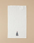 Funny Pine Cotton Embroidered Hand Towel 30x50 cm Ecru