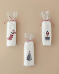 Funny Pine Cotton Embroidered Hand Towel 30x50 cm Ecru