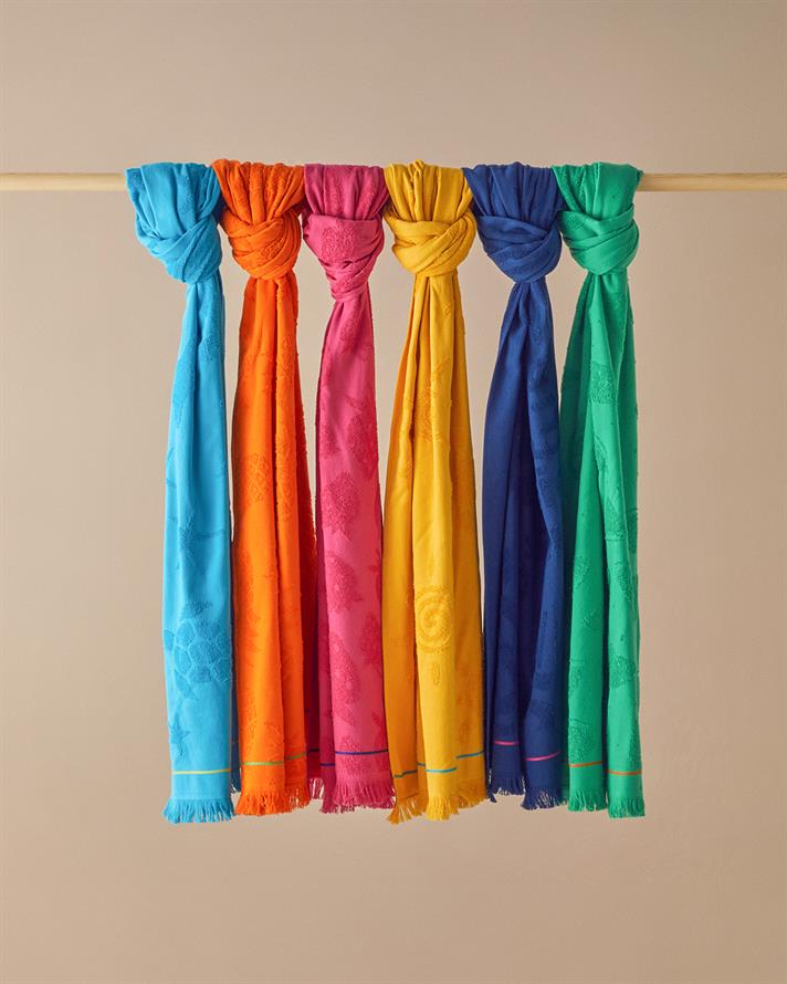 Funny Sunny Cotton Beach Towel Yellow