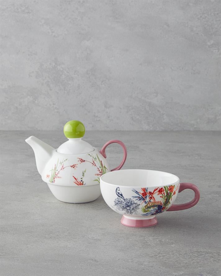 Garden New Bone China Teapot 400 ml Green