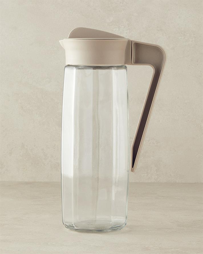 Gemma Glass Jug Dark Beige