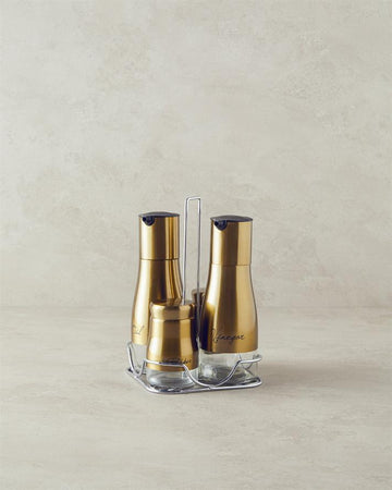 Gigi Glass 4 Piece Oil Cooker - Vinegar Gold