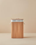 Gina Bamboo Laundry Basket Light Brown