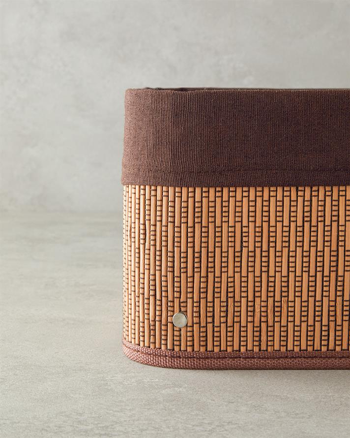 Gina Bamboo Basket Dark Brown