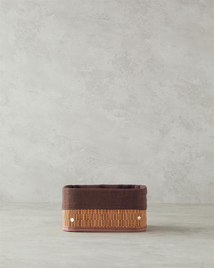 Gina Bamboo Basket Dark Brown
