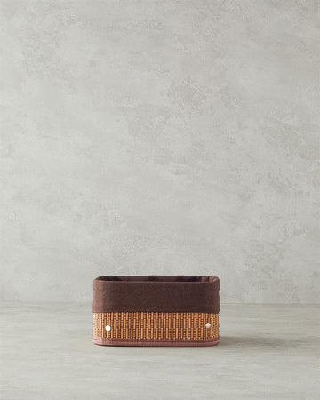 Gina Bamboo Basket Dark Brown
