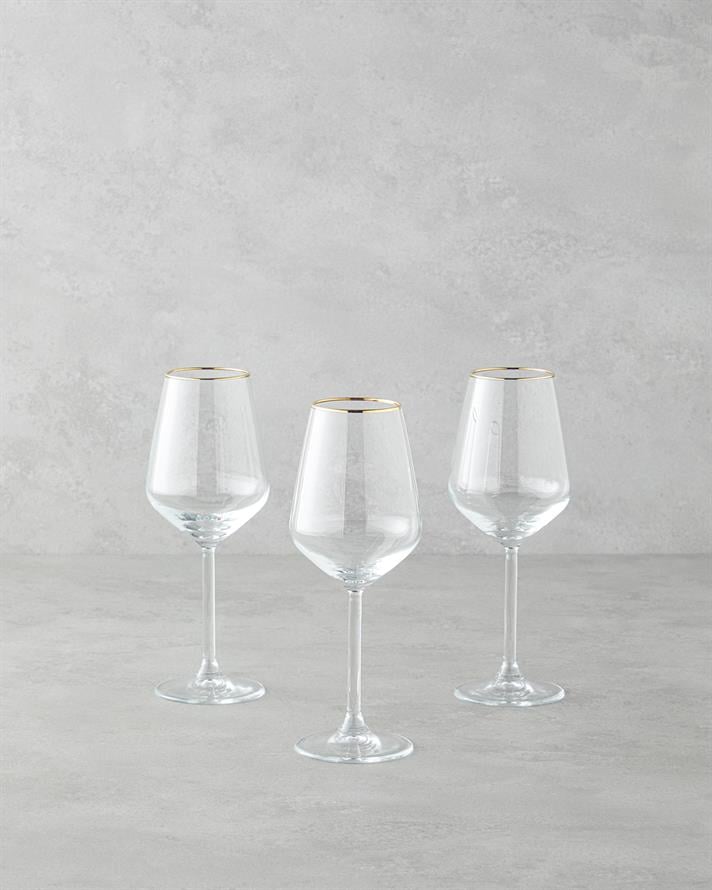 Gleam Glass Set of 3 Glass 350 ml Gold