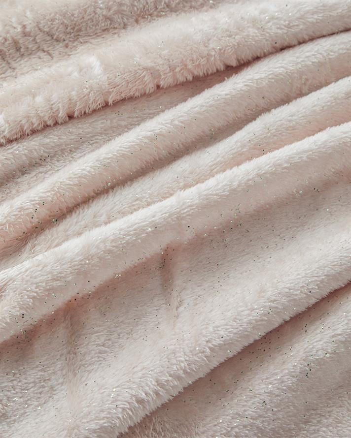 Gleamy Foil Printed Super Soft Tv Blanket Cream