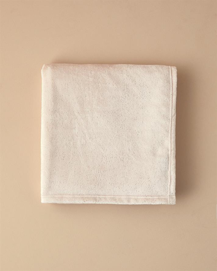 Gleamy Foil Printed Super Soft Tv Blanket Cream