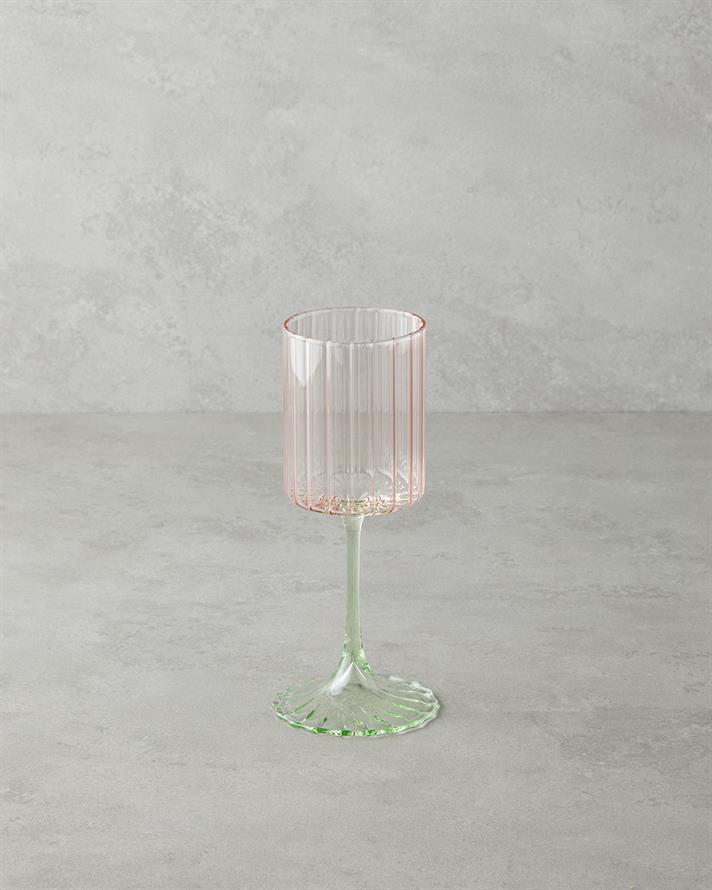 Glimmer Glass Cup of 2 250 ml Pink - Green
