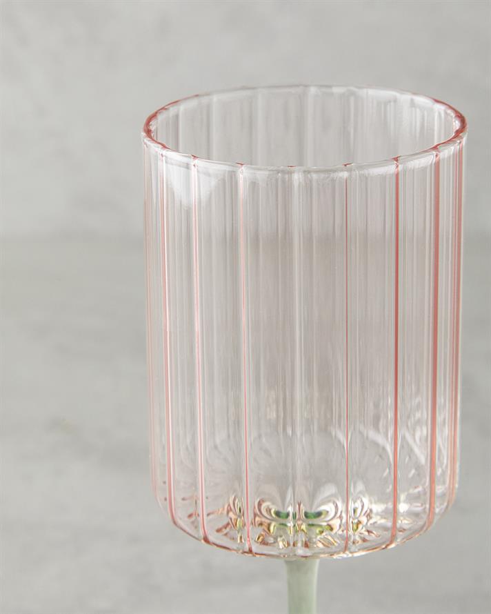 Glimmer Glass Cup of 2 250 ml Pink - Green