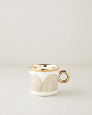 Gold Helix New Bone China Mug 380 ml Gold